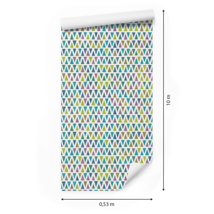 Tapeta Kolorowe Retro Trójkąty