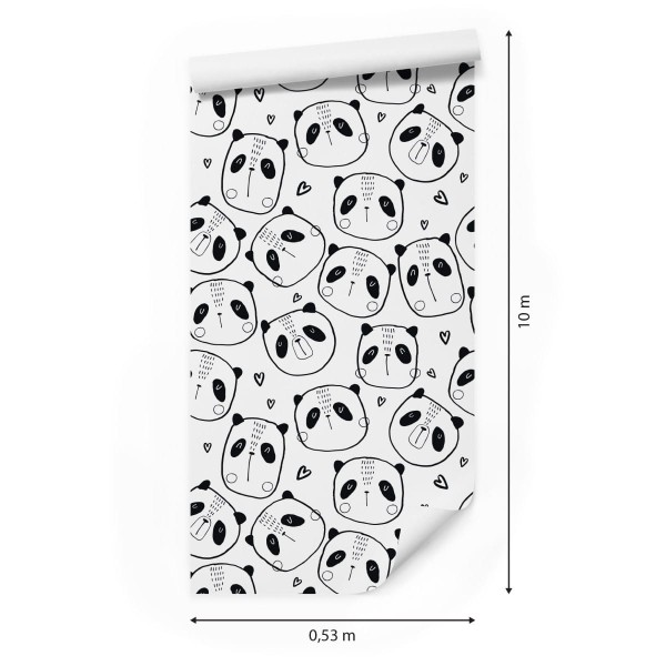 Tapeta Pandy Z Serduszkami