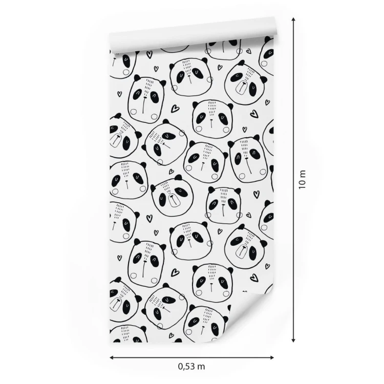 Tapeta Pandy Z Serduszkami