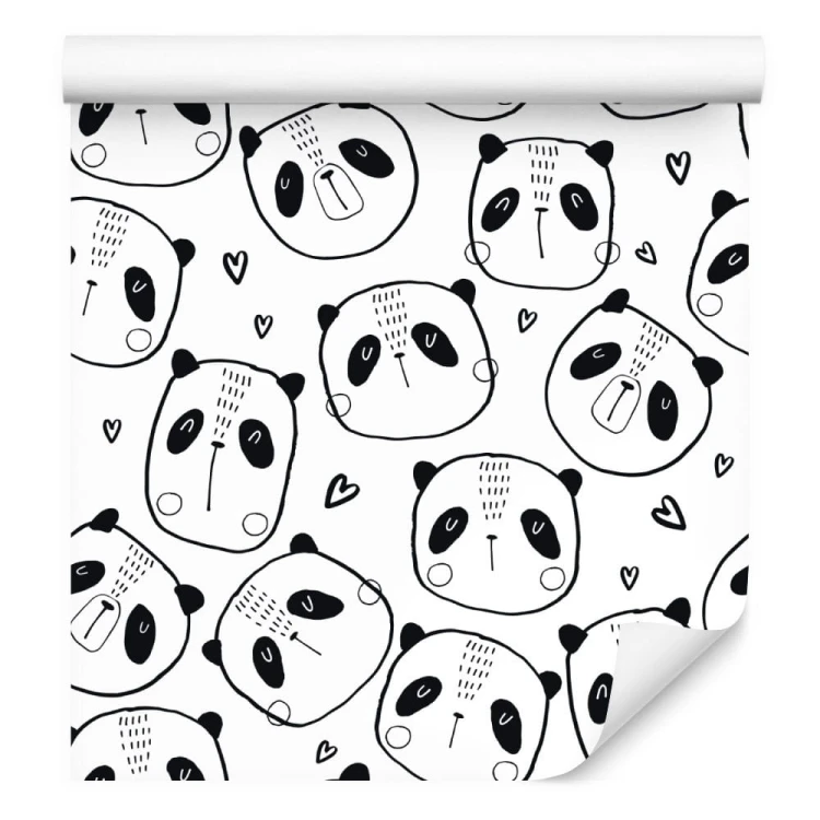 Tapeta Pandy Z Serduszkami