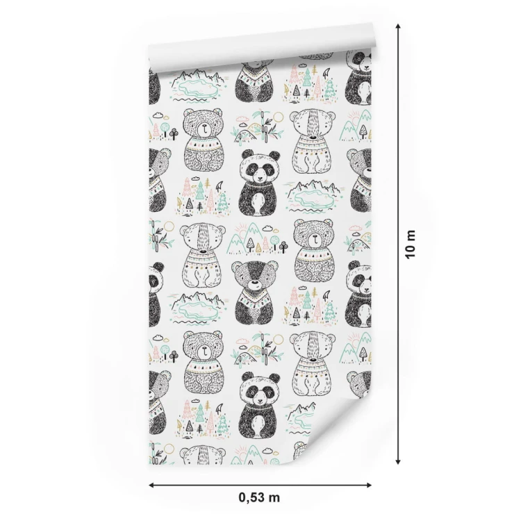 Tapeta Misie Panda Drzewa