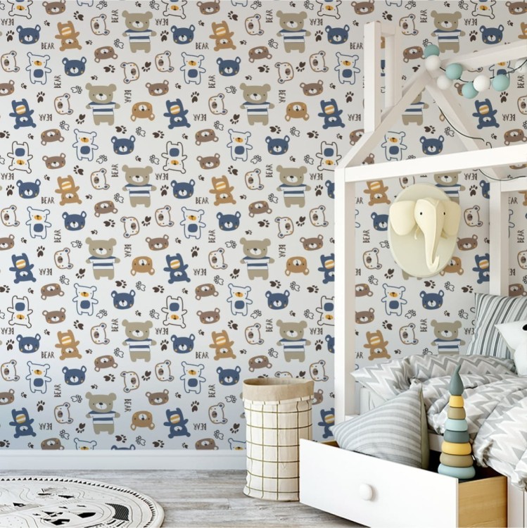 Tapeta Kolorowe Niedźwiadki Zwierzęta