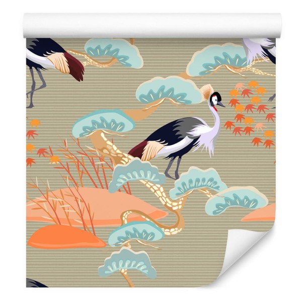 Tapeta Żurawie Wśród Drzew