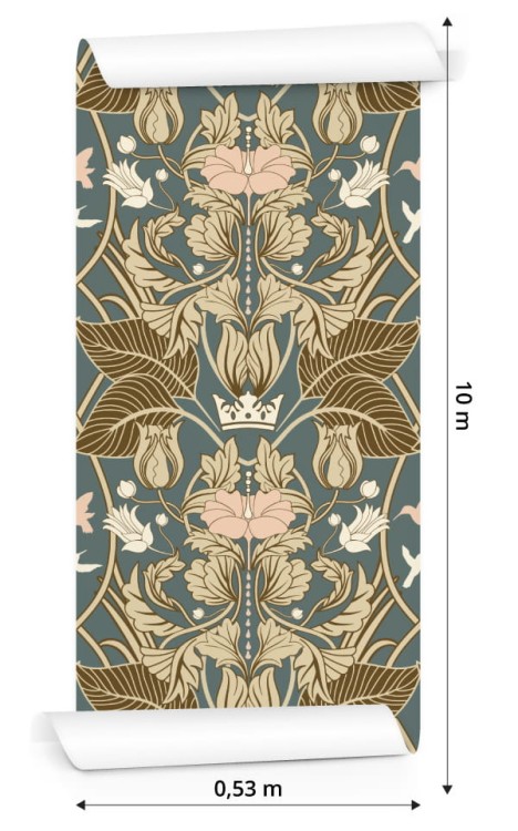 Tapeta Roślinne Ornamenty Retro