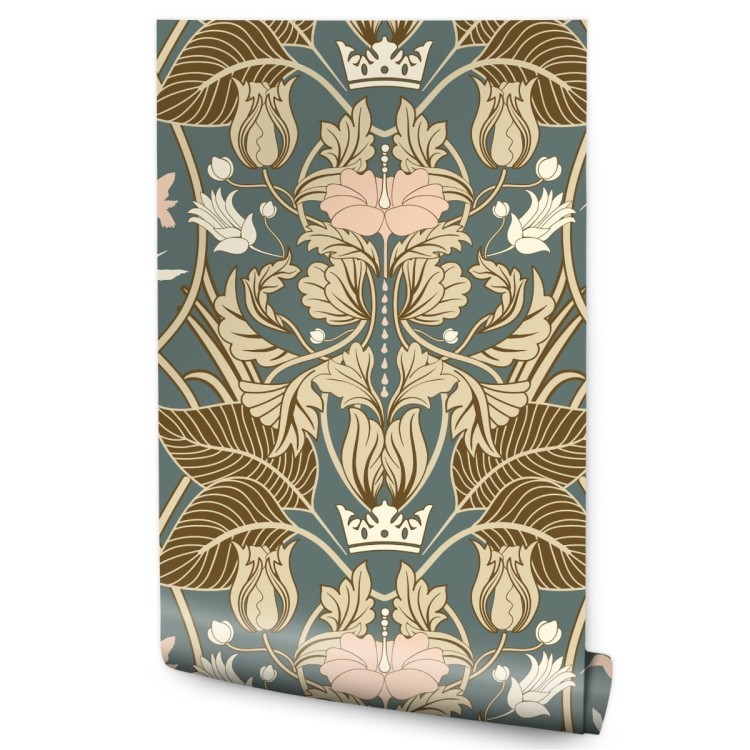 Tapeta Roślinne Ornamenty Retro