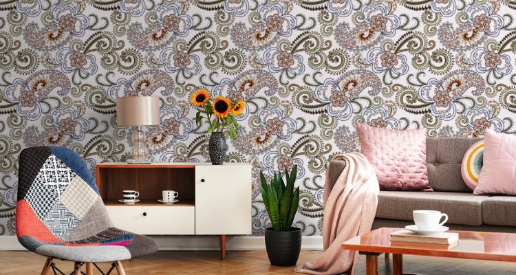 Tapeta Kolorowy Wzór Paisley