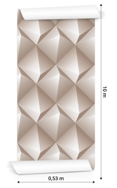 Tapeta Modernistyczny Wzór Geometryczny - Efekt 3D