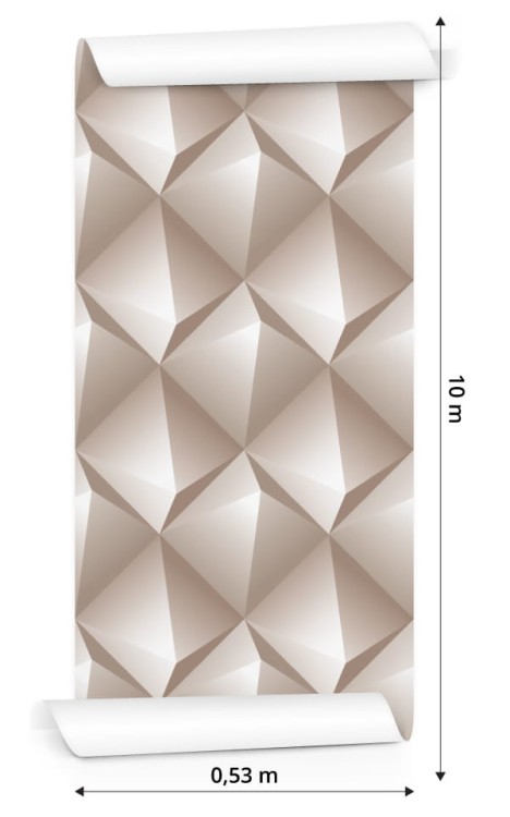 Tapeta Modernistyczny Wzór Geometryczny - Efekt 3D