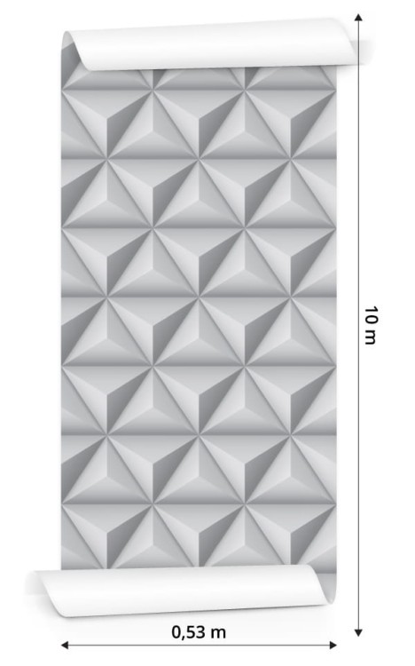 Tapeta Modernistyczne Piramidy - Efekt 3D