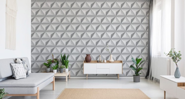 Tapeta Modernistyczne Piramidy - Efekt 3D