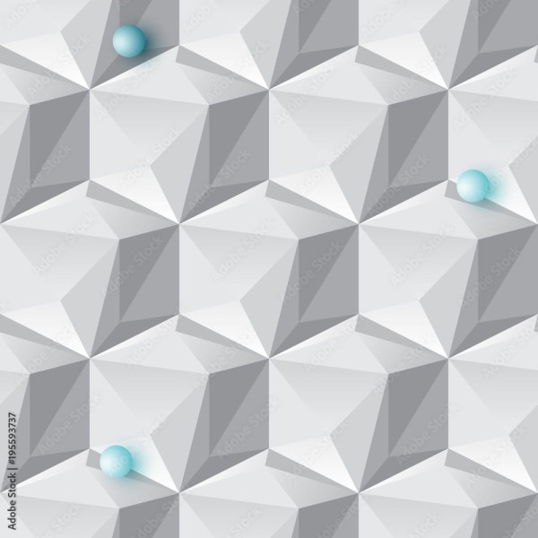 Tapeta Geometryczny Motyw - Efekt 3D
