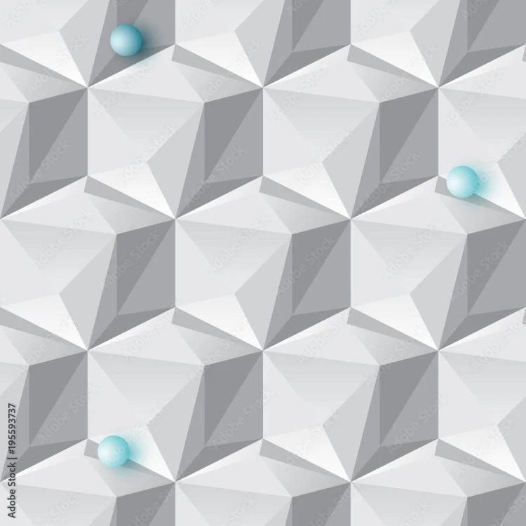 Tapeta Geometryczny Motyw - Efekt 3D