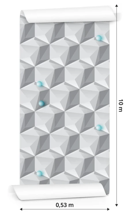 Tapeta Geometryczny Motyw - Efekt 3D