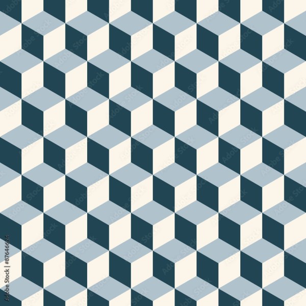 Tapeta Sześciany 3D W Stylu Retro