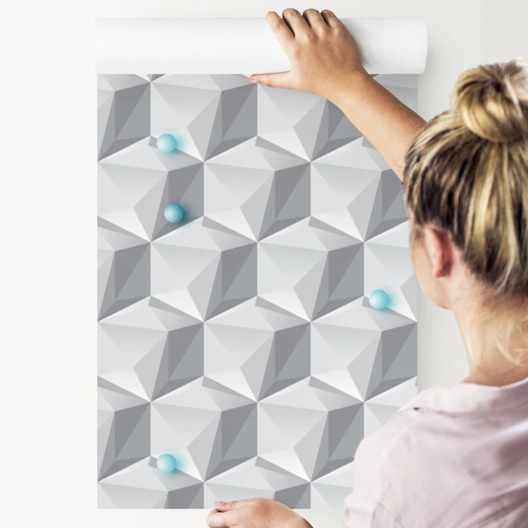Tapeta Geometryczny Motyw - Efekt 3D