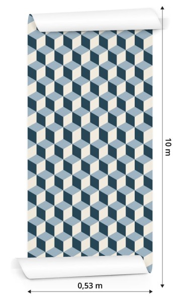 Tapeta Sześciany 3D W Stylu Retro