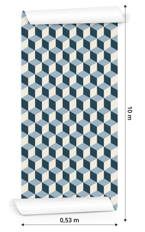 Tapeta Sześciany 3D W Stylu Retro