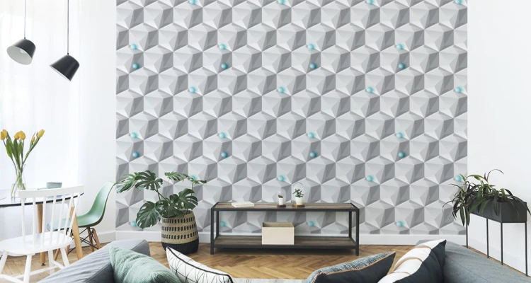 Tapeta Geometryczny Motyw - Efekt 3D