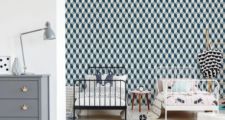 Tapeta Sześciany 3D W Stylu Retro