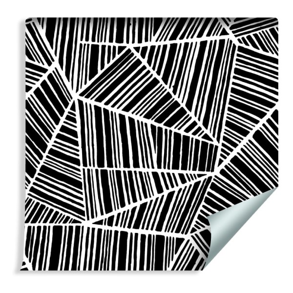 Tapeta Czarno-Białe Wzory Geometryczne