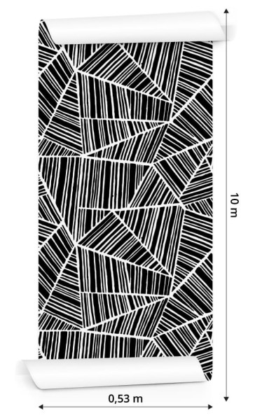 Tapeta Czarno-Białe Wzory Geometryczne