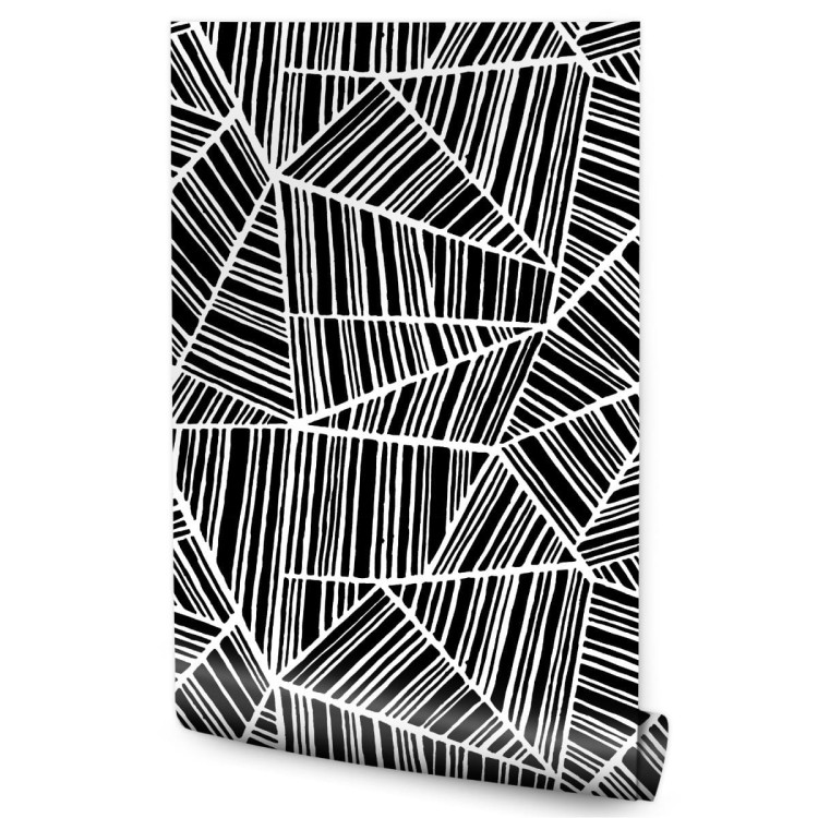 Tapeta Czarno-Białe Wzory Geometryczne