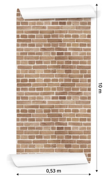 Tapeta Cegła Mur W Odcieniach Beżu