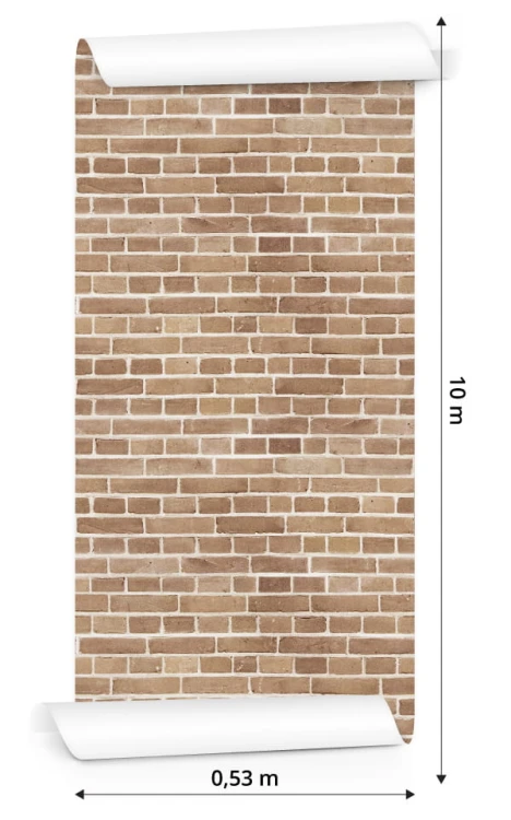 Tapeta Cegła Mur W Odcieniach Beżu