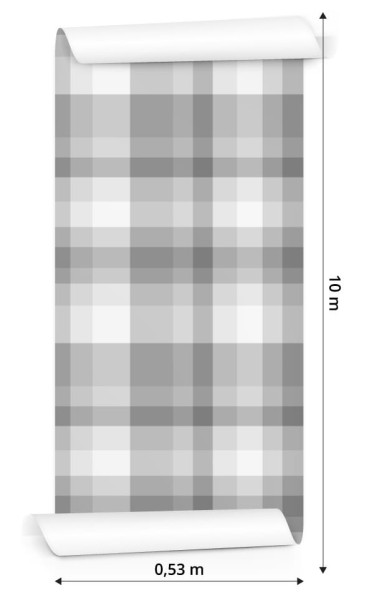 Tapeta Stylowa Krata W Kolorze Szarym