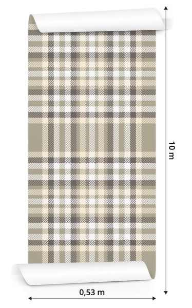 Tapeta Szkocka Krata W Stylu Retro