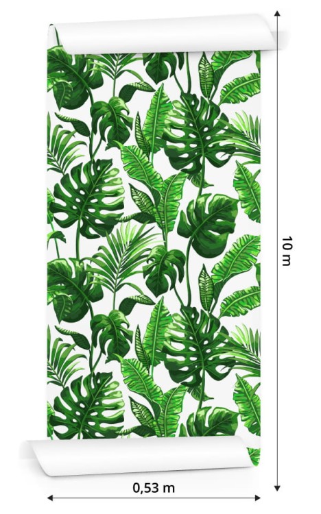 Tapeta Liście Monstera I Palmy
