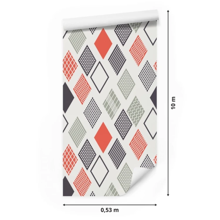 Tapeta Geometryczna-Kolorowe Romby