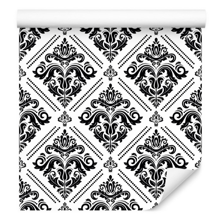 Tapeta Klasyczne Czarno-Białe Ornamenty