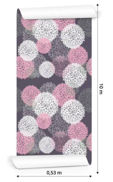 Tapeta Kolorowy Kwiecisty Wzór