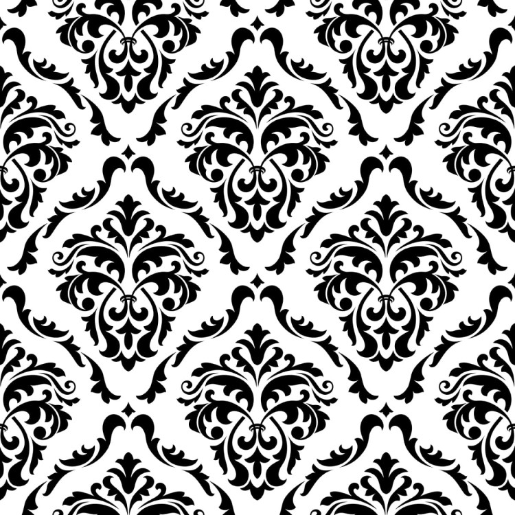 Tapeta Klasyczne Czarno-Białe Ornamenty