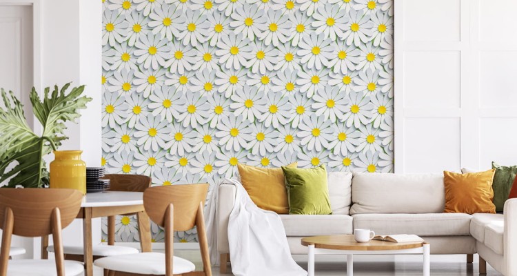 Tapeta Kwiaty - Rumianek 3D