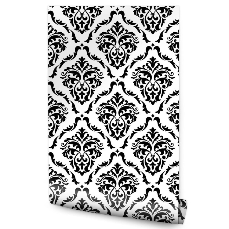 Tapeta Klasyczne Czarno-Białe Ornamenty