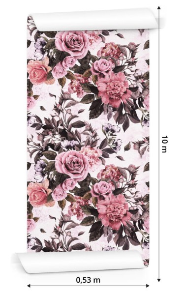 Tapeta Kwiaty - Róże I Peonie