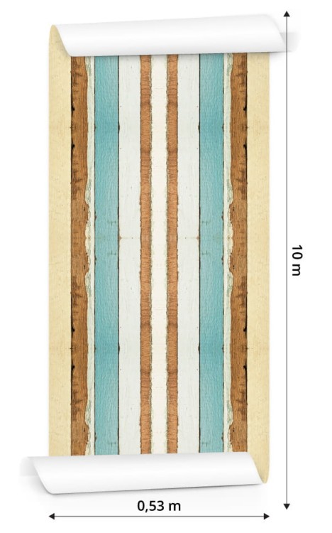 Tapeta Deski Drewniane Kolorowe