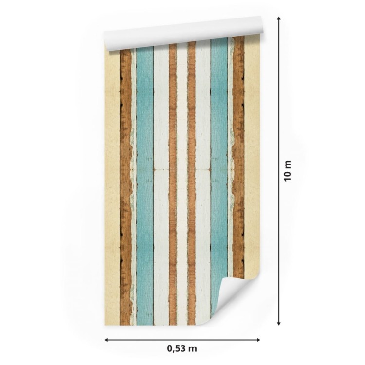 Tapeta Deski Drewniane Kolorowe