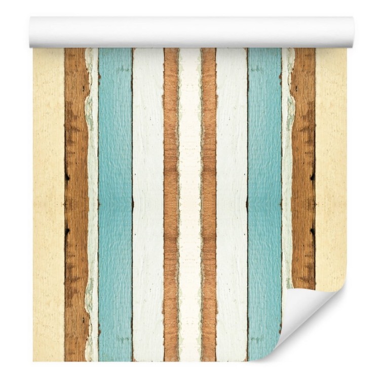 Tapeta Deski Drewniane Kolorowe