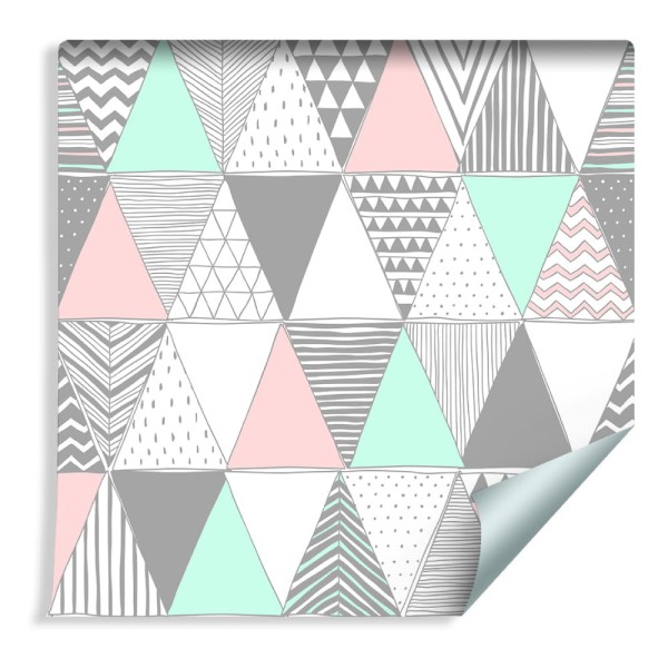 Tapeta Geometryczna - Kolorowe Trójkąty