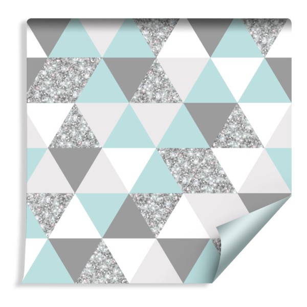 Tapeta Geometryczna-Kolorowe Trójkąty