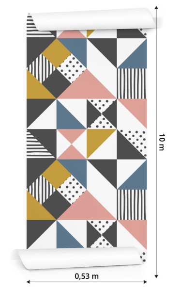 Tapeta Geometryczna - Kolorowe Trójkąty