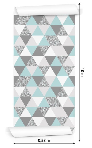 Tapeta Geometryczna-Kolorowe Trójkąty