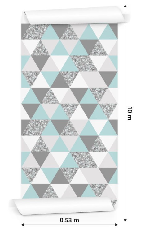 Tapeta Geometryczna-Kolorowe Trójkąty