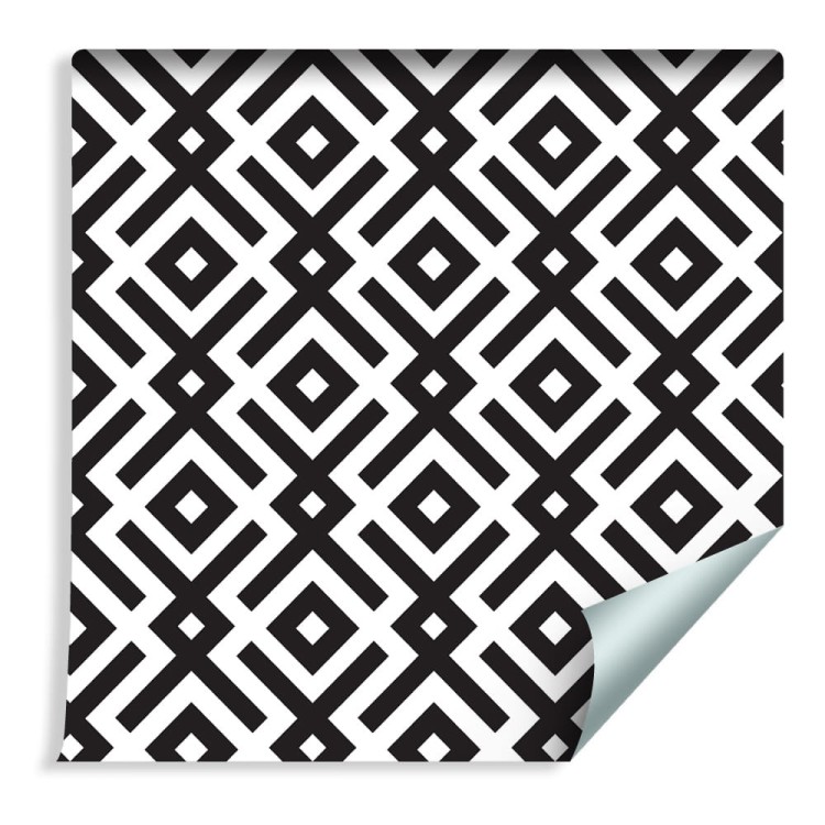 Tapeta Czarno-Biały Wzór Geometryczny