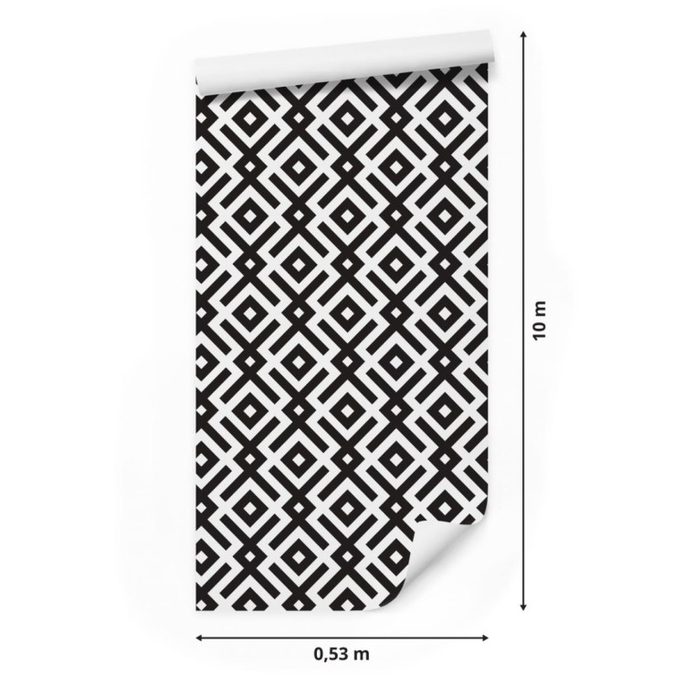 Tapeta Czarno-Biały Wzór Geometryczny