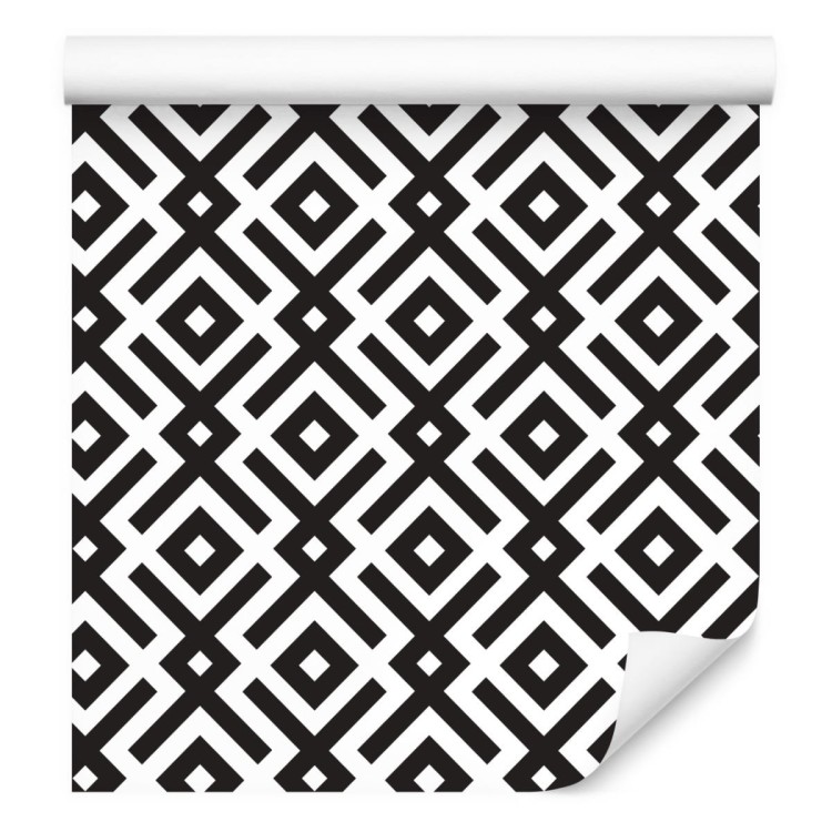 Tapeta Czarno-Biały Wzór Geometryczny