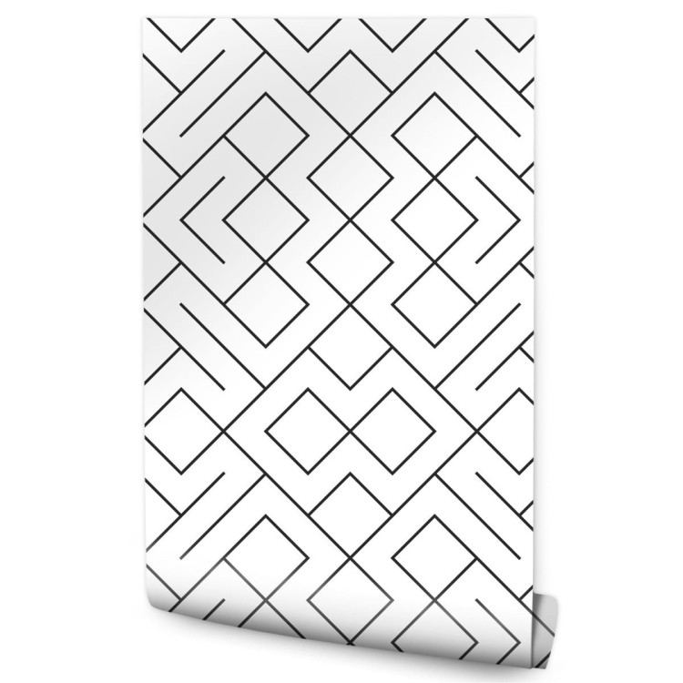Tapeta Czarno-Biały Wzór Geometryczny